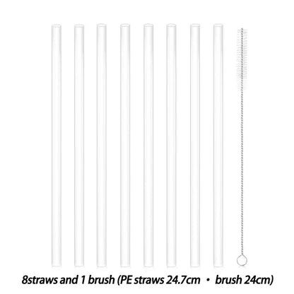 Replacement Straw Compatible with Stanley 20 oz 30 oz 40 oz Cup Tumbler, 6 Pack Reusable Straws with Cleaning Brush